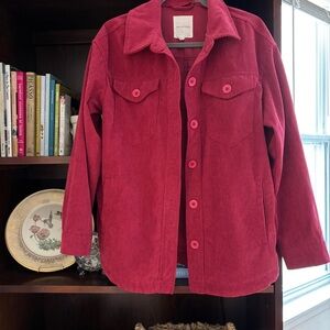 Avec Les Filles Crimson Corduroy Jacket